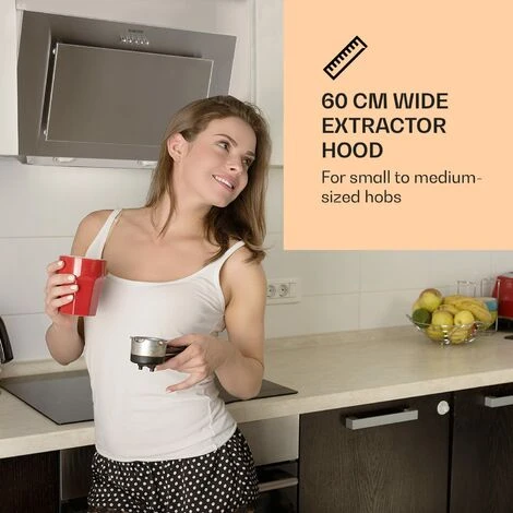 Klarstein Athena Cooker Bonnet 60cm Exhaust Air: 350 M³/h LED Stainless Steel - Image 2