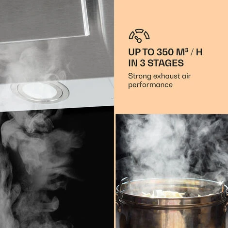 Klarstein Athena Cooker Bonnet 60cm Exhaust Air: 350 M³/h LED Stainless Steel - Image 3