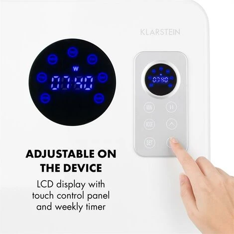 Klarstein Hot Spot CV20 Convector Heater 2000W IP24 Remote Control White - Image 4