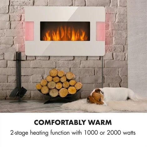Klarstein Klarstein Belfort Light & Fire Electric Fireplace 1000/2000W Remote Control - Image 2