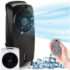 Klarstein Rotator Air Cooler 4-in-1 110W 396m³ / H 3 Wind Strengths Remote Control Black