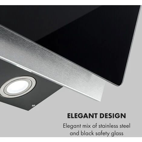 Klarstein Alessia Cooker Extractor Hood Head Free Hood 350 M³ / H Push Control Black - Image 3