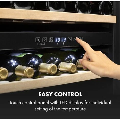 Klarstein Vinsider 36 Wine Fridge 2 Cooling Zones 5-22°C 85l Stainless Steel - Image 5