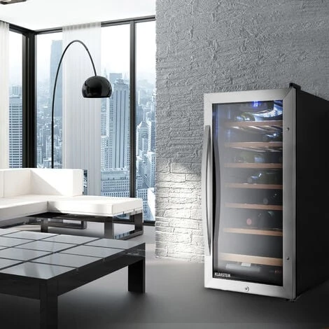 Klarstein Vinamour 26 Uno Wine Refrigerator 26 Bottles 88 Litres Stainless Steel LED - Image 2