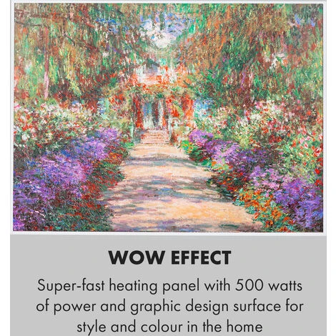 Klarstein Wonderwall Air Art Smart Infrared Heater 80x60cm 500W Garden Path - Image 5