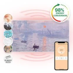 Klarstein Wonderwall Air Art Smart Infrared Heater 120x60cm 700W App Sunrise