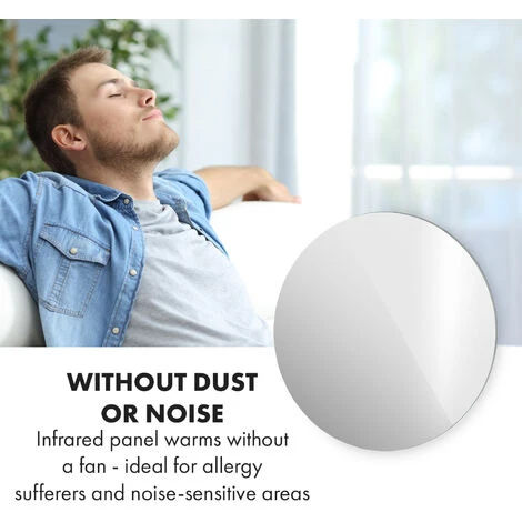 Klarstein Marvel Mirror Infrared Heater 300W Weekly Timer IP54 Mirror Round - Image 5