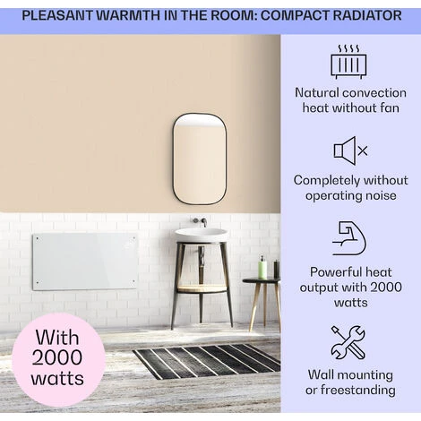 Klarstein Bornholm Curved Smart Convection Heater 2000 W App Control Timer - Image 2