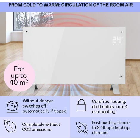 Klarstein Bornholm Curved Smart Convection Heater 2000 W App Control Timer - Image 4
