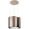Klarstein Skyfall Smart, Island Extractor Hood, Ø45cm, Circulating Air, 402m³ / H, LED, Stainless Steel, Gold