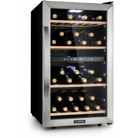 Klarstein Vinamour 45 Duo Wine Refrigerator 2 Zones 118 Ltr / 45 Fl 5-18 °C