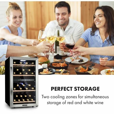 Klarstein Vinamour 45 Duo Wine Refrigerator 2 Zones 118 Ltr / 45 Fl 5-18 °C - Image 4