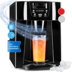Klarstein Ice Volcano 2GB Ice Cube Machine LED 12kg Every 24h 2l 6-10min Black
