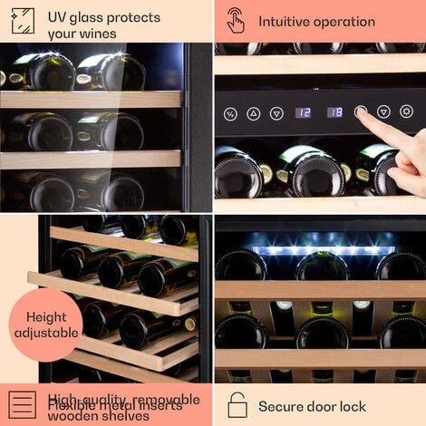 Klarstein Vinamour 73 Duo Wine Fridge 2 Zones 192 L / 73 Bottles 5-18°C Touch - Image 5
