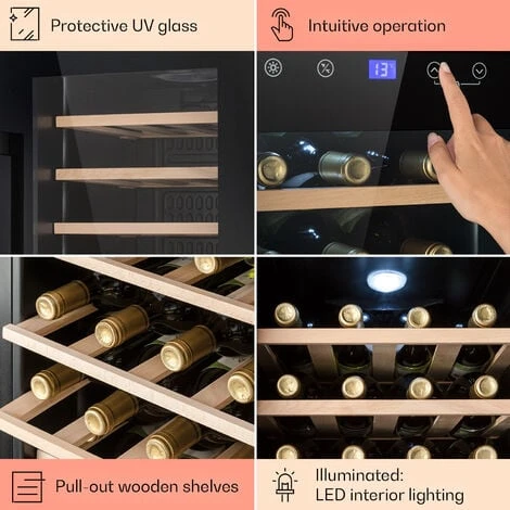Klarstein Barossa 29 Uno Wine Refrigerator 1 Zone 88 Litres / 28 Bottles Touch Display - Image 5